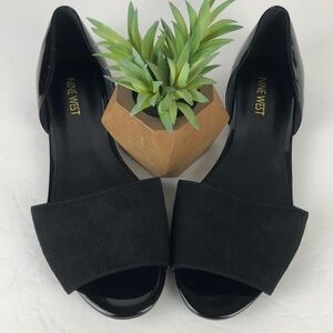 Nine West Broken Open Toe d’orsay Sandals Flats 8